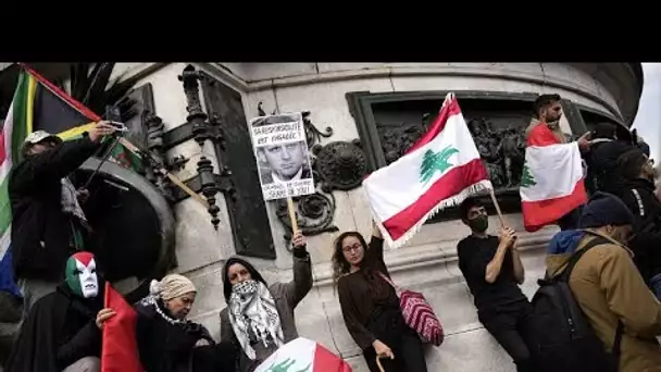 Des manifestants à Paris demandent l'arrêt des frappes aériennes israéliennes sur le Liban