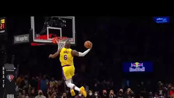 LeBron Soars In For The Slam In Brooklyn