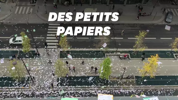 Voici pourquoi une pluie de prospectus a envahi l'avenue de France à Paris