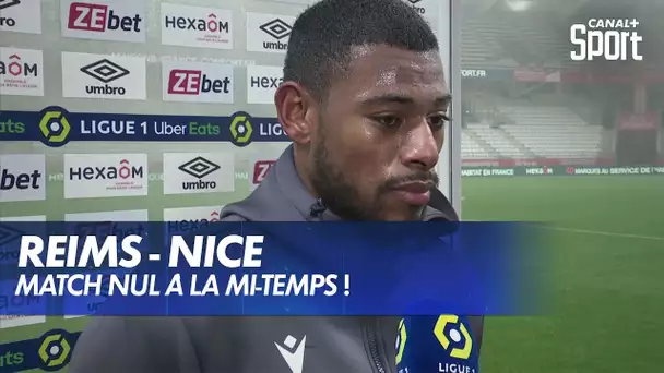 Reims - Nice : l'interview des joueurs à la mi-temps.