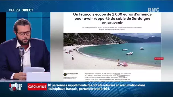 Il écope de 1000€ d'amende après avoir tenté de rapporter du sable de Sardaign