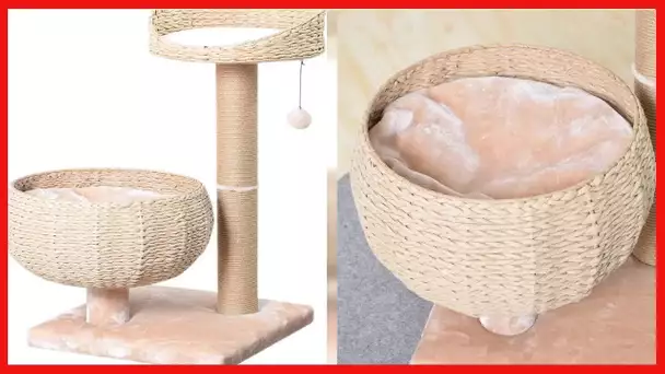 PetPals New Paper Rope Natural Bowl Shaped with Perch Cat Tree…