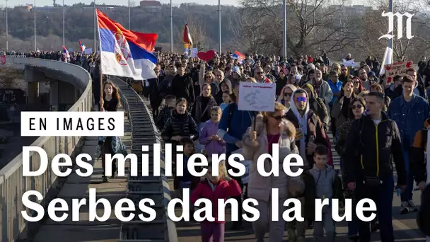 Des milliers d'étudiants serbes manifestent contre la corruption