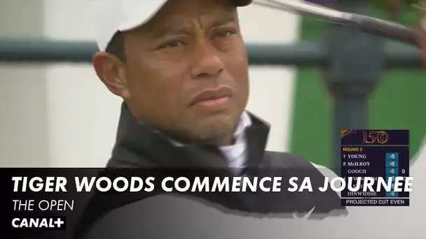 Tiger Woods commence sa journée - The Open 2e tour