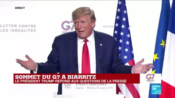 REPLAY - Le président Trump répond aux questions de la presse lors du G7 à Biarritz