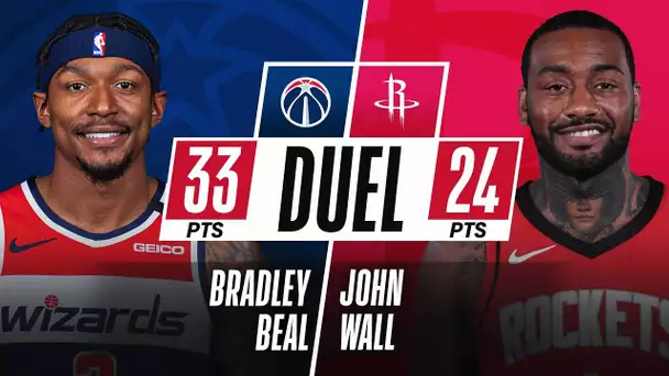 Bradley Beal (33 PTS) & John Wall (24 PTS) | Former Teammates DUEL In H-Town 🙌