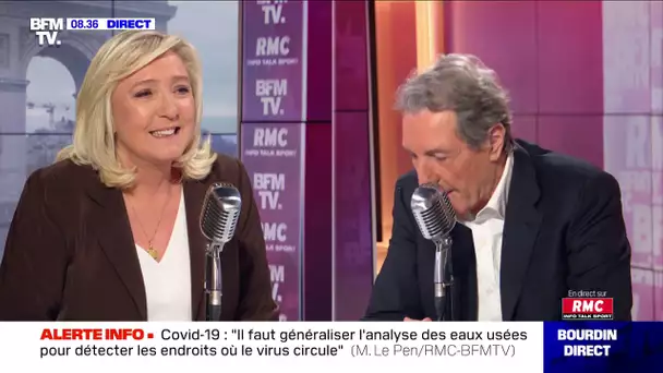 Marine Le Pen face à Jean-Jacques Bourdin en direct