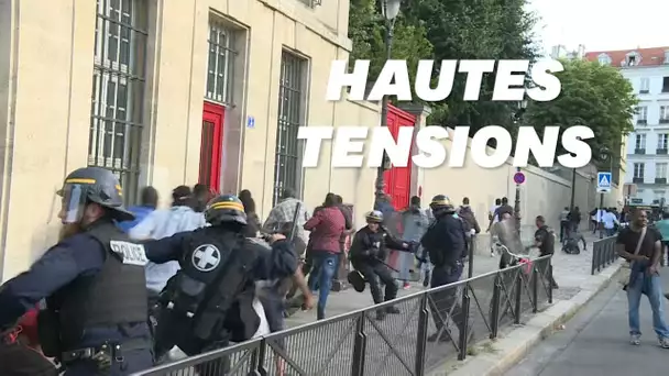 Le panthéon, siège de heurts entre sans-papiers et CRS