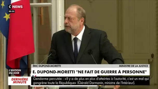 Remaniement : Éric Dupond-Moretti ne fait «de guerre à personne»