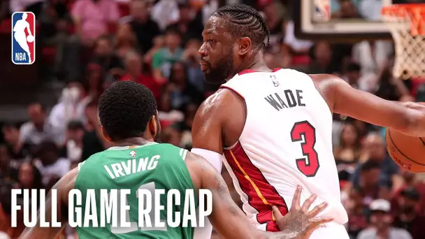 CELTICS vs HEAT | Dwyane Wade & Kyire Irving Duel In Miami | April 3, 2019