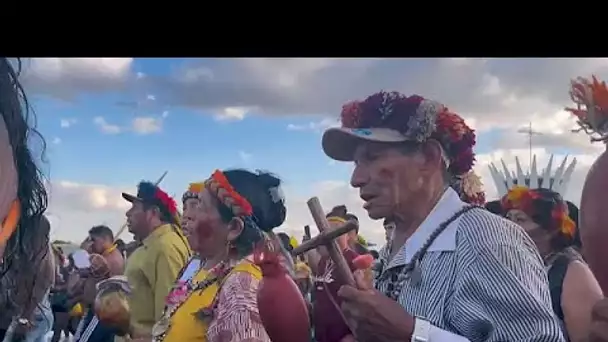 Brésil : des centaines d'indigènes manifestent pour protéger leurs terres