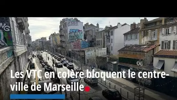 Les VTC en colère bloquent le centre-ville de Marseille