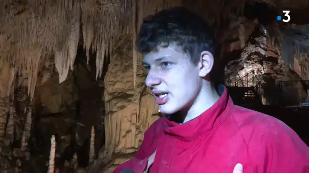 Près de Perpignan : découverte de la grotte des Canalettes pour 5 lycéens atteints de handicap