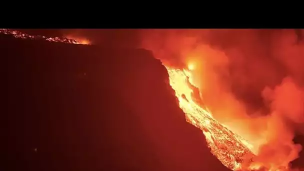 Canaries : une nouvelle coulée de lave inquiète les habitants de la Palma