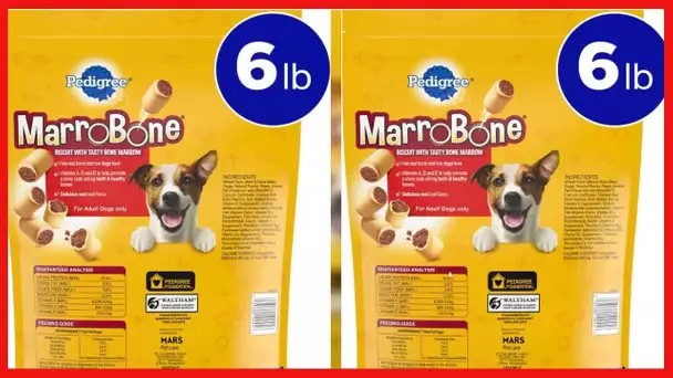 PEDIGREE MARROBONE Dog Treats Real Beef Flavor Crunchy Dog Biscuit, 6 lb. Pack