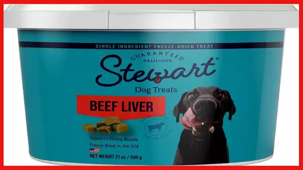 Stewart Freeze Dried Dog Treats, Beef Liver, Healthy, Natural, Single Ingredient, Grain Free Dog