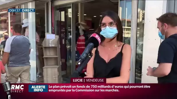 Première journée d'obligation du port du masque dans les lieux publics: bilan parmi les vacanciers