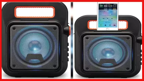 iLive ISB309B Wireless Tailgate Party Speaker, with LED Light Effects and Built-in Rechargeable