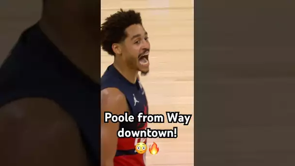 Jordan Poole beats the buzzer from way out! 👀🔥|#Shorts