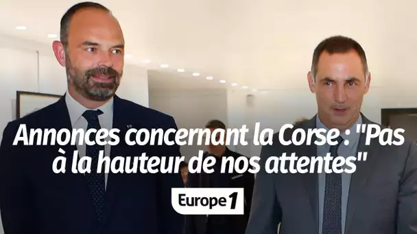 Édouard Philippe en Corse : "Ses réponses ne sont pas à la hauteur de nos attentes", juge Gilles …