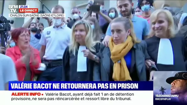 Valérie Bacot applaudie à sa sortie du tribunal