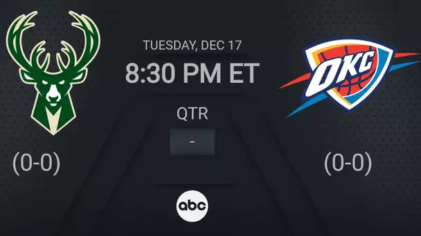 Milwaukee Bucks/Oklahoma City Thunder | #NBAEmiratesCup Championship on ABC Live Scoreboard