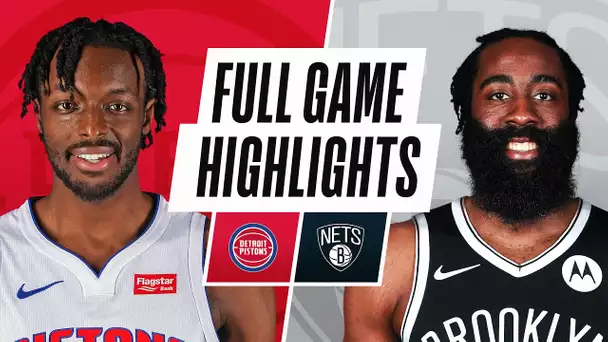 PISTONS at NETS | FULL GAME HIGHLIGHTS | March 13, 2021