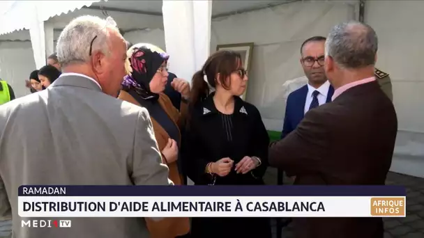 Maroc : Distribution d´aide alimentaire à Casablanca