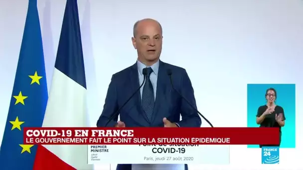 Covid-19 en France : Jean-Michel Blanquer présente l'organisation de la rentrée scolaire