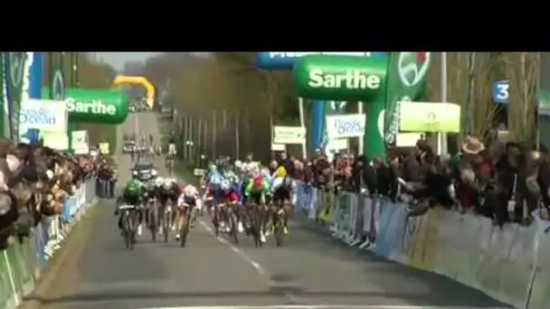 Circuit cycliste Sarthe Pays de la Loire. Résumé de la 1ere étape