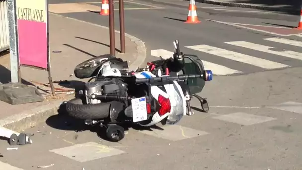 Nantes un motard de la police municipale blessé dans un accident