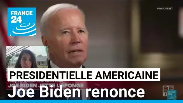 Joe Biden annonce renoncer à se présenter à l'élection présidentielle américaine 2024 (communiqué)