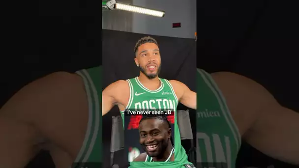 New season on deck, new looks on set! Jayson Tatum sounds off on Jaylen Brown’s new look! 👀|#Shorts