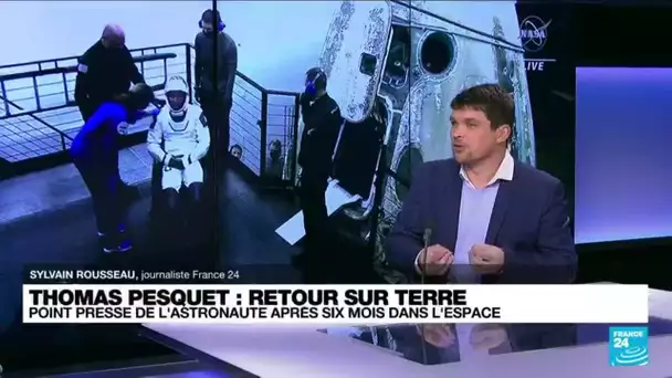 Thomas Pesquet se dit "très satisfait" de sa mission dans l'espace • FRANCE 24