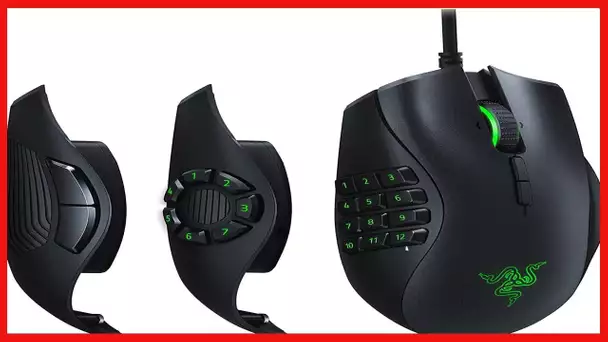 Razer Naga Trinity Gaming Mouse: 16,000 DPI Optical Sensor - Chroma RGB Lighting - Interchangeable