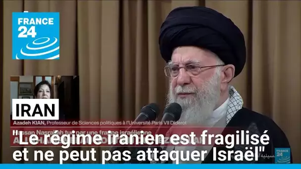 Azadeh Kian : "Le régime iranien est fragilisé et ne peut pas attaquer Israël" • FRANCE 24