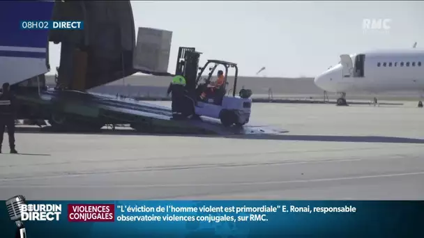 Sur le tarmac d'un aéroport chinois une cargaison de masque a été détournée par les États-Unis