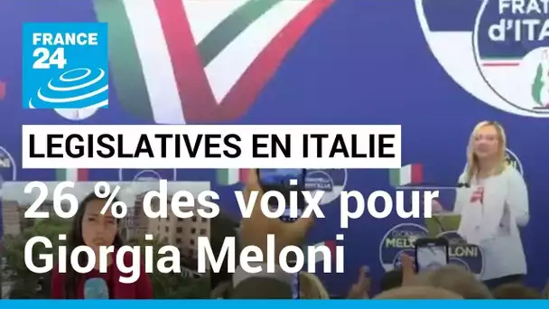 Italie : 26 % des voix pour Giorgia Meloni, selon les résultats officiels • FRANCE 24