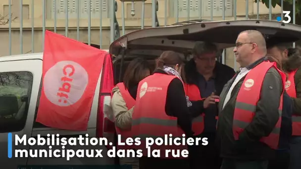 Mobilisation. Les policiers municipaux dans la rue