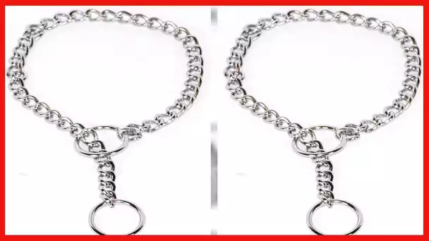 Hamilton Fine Choke Chain Dog Collar, 12-Inch