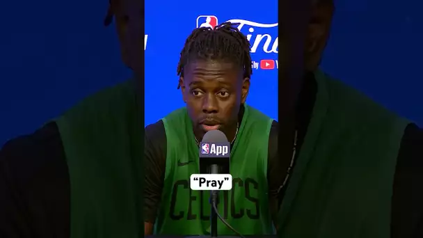 “Pray” - Jrue Holiday on what to do when guarding Kyrie Irving 😂 | #Shorts