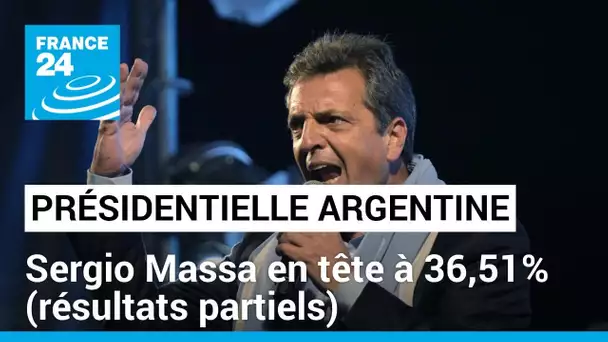 Argentine : Sergio Massa à 36,51%  Javier Milei à 30,08% (résultats partiels) • FRANCE 24