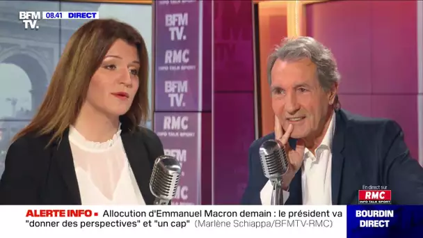 Marlène Schiappa face à Jean-Jacques Bourdin en direct