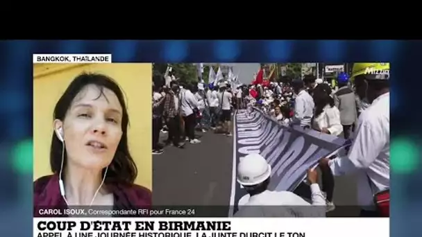 Grève générale en Birmanie : mobilisation monstre contre le pouvoir militaire