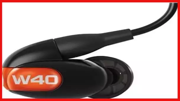 Westone W40 Gen 2 Four-Driver True-Fit Earphones with MMCX Audio and Bluetooth Cables, Black/Orange