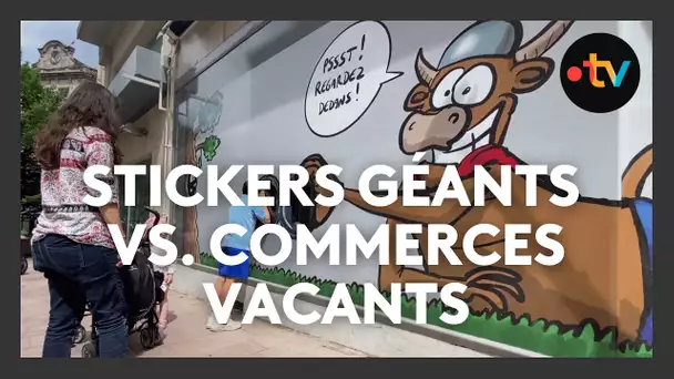 Limoges : des stickers géants pour inciter à la reprise de commerces vacants