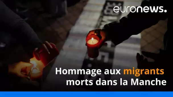 Hommage aux migrants morts dans la Manche