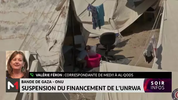 Bande de Gaza-ONU: suspension du financement de l´UNRWA