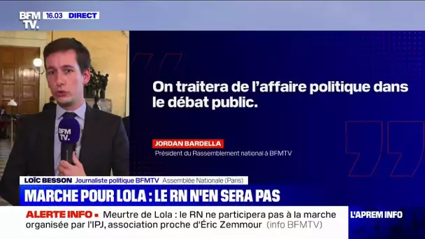 INFO BFMTV - Le Rassemblement national ne participera pas à la marche blanche pour Lola