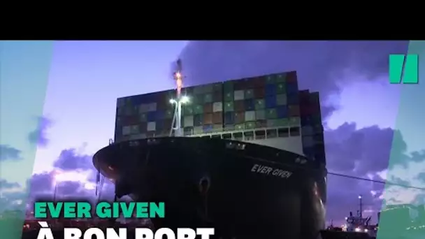 L'Ever Given, échoué en mars dans le canal de Suez, est arrivé à Rotterdam